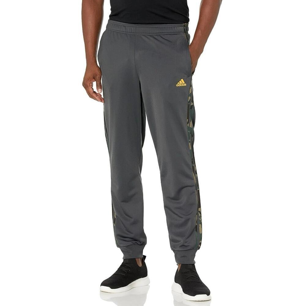 ADIDAS NWT Prime Green Dark Gray Camo Striped Jogger Track Pants Size Small